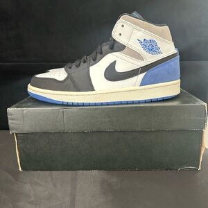 Jordan Black and Blue Sneakers with Classic Design
